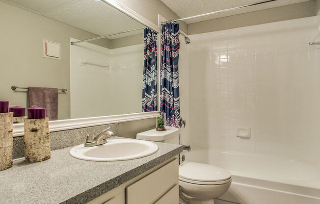 Luxurious Bathrooms at Newport Apartments, CLEAR Property Management, Irving