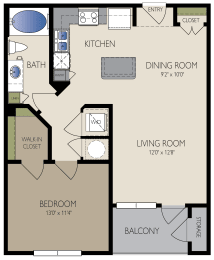 1 bed, 1 bath, 748 sqft, $1,331