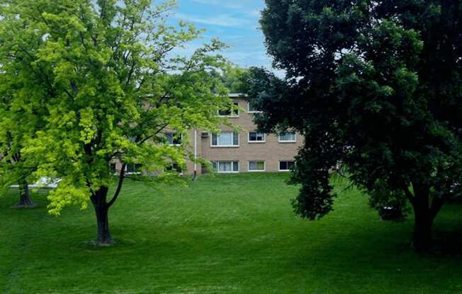 Apartment Landscaping with Shade Trees