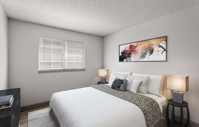 our apartments offer a bedroom with a king sized bed at Verona, Littleton, CO, 80123