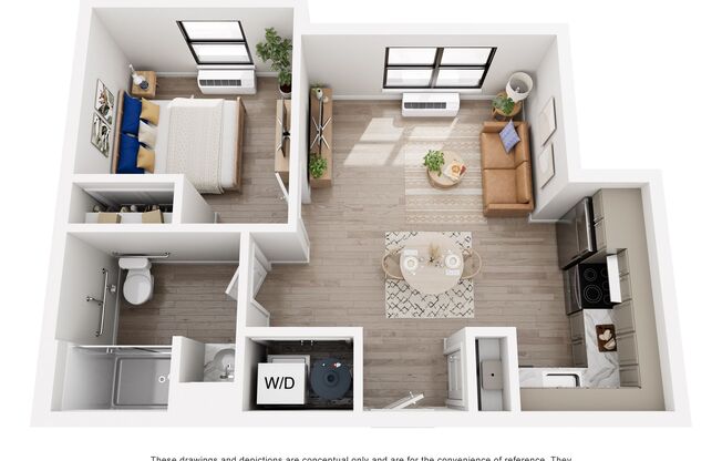 1 bed, 1 bath, 557 sqft, $2,250, Unit 532B