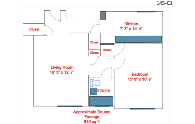 1 bed, 1 bath, 3 sqft, $1,450