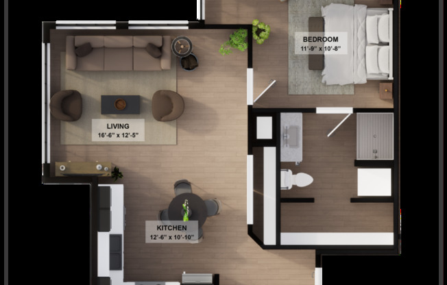 1 bed, 1 bath, 671 sqft, $1,350, Unit 134