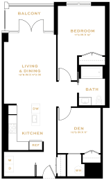 1 bed, 1 bath, 945 sqft, $3,655