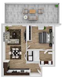 1 bed, 1 bath, 773 sqft, $2,661