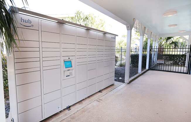 the garage door at the end of the driveway is closed