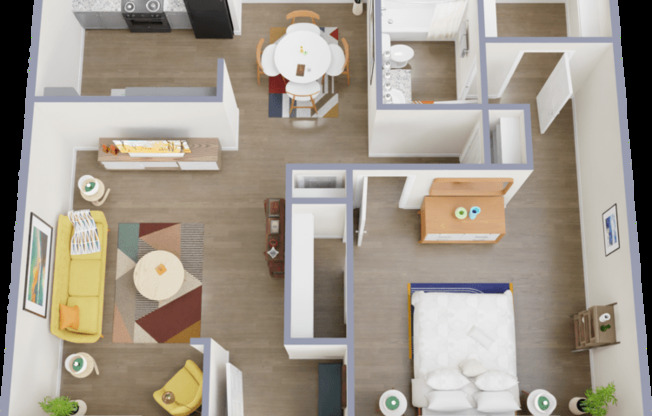 1 bed, 1 bath, 750 sqft, $860