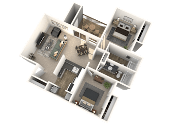 2 beds, 2 baths, 880 sqft, $2,610