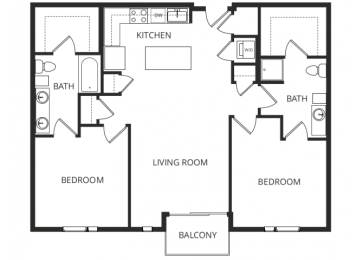 2 beds, 2 baths, 1,202 sqft, $1,975