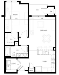1 bed, 1 bath, 788 sqft, $1,695