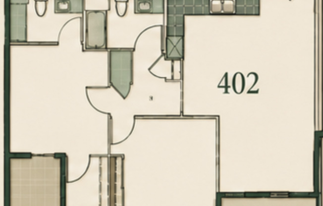 2 beds, 2 baths, 724 sqft, $3,750, Unit 402