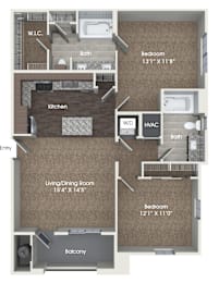 2 beds, 2 baths, 1,033 sqft, $2,970