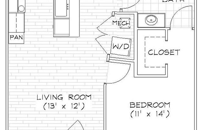 1 bed, 1 bath, 643 sqft, $1,439