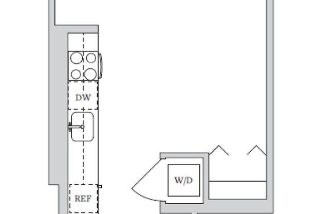 Studio, 1 bath, 528 sqft, $3,971, Unit 711