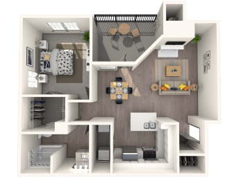 1 bed, 1 bath, $1,205