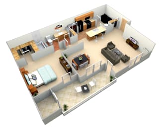 1 bed, 1 bath, 793 sqft, $1,281