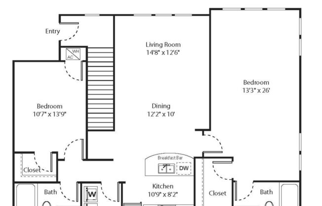 2 beds, 2 baths, 1,314 sqft, $2,153