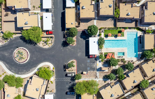 Aerial of Sabino Vista Apartments in Tucson Arizona