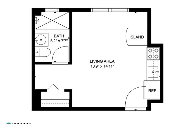 Studio, 1 bath, 260 sqft, $1,315, Unit 7450-46