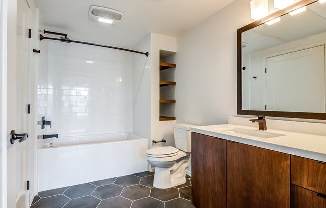 Bathroom with tub