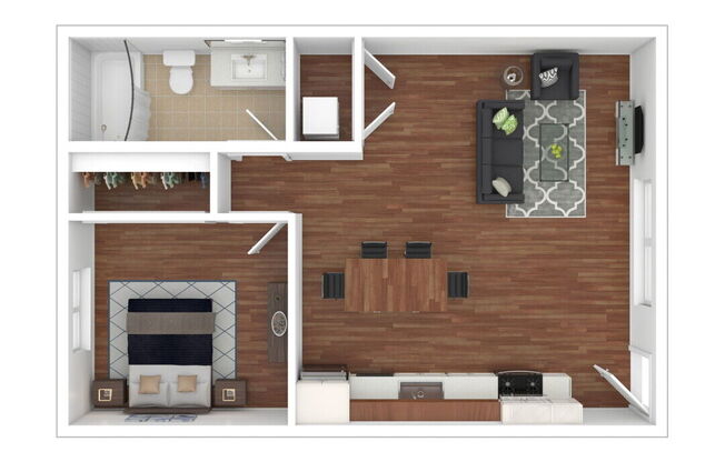 1 bed, 1 bath, 660 sqft, $2,295