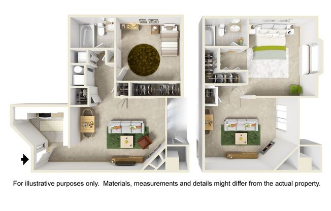 1 bed, 2 baths, 890 sqft, $1,800, Unit 302