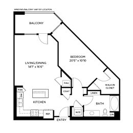 1 bed, 1 bath, 868 sqft, $3,215