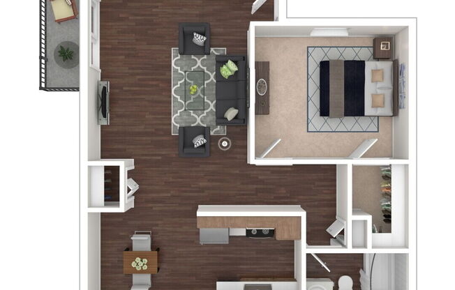 1 bed, 1 bath, 636 sqft, $1,161