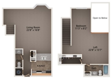 1 bed, 1 bath, 1,082 sqft, $1,202