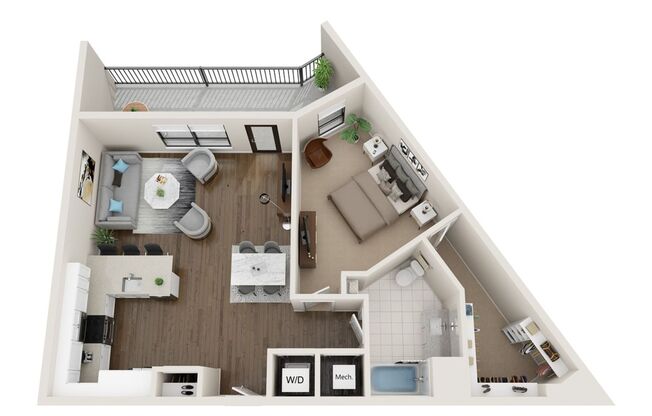 1 bed, 1 bath, 1,037 sqft, $2,470, Unit 5038