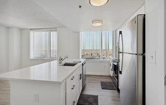 Sleek and stainless kitchen