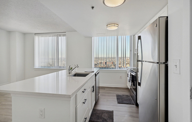 Sleek and stainless kitchen