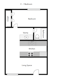 1 bed, 1 bath, 500 sqft, $875