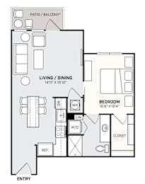 1 bed, 1 bath, 682 sqft, $1,740