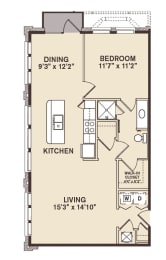 1 bed, 1 bath, 885 sqft, $1,337