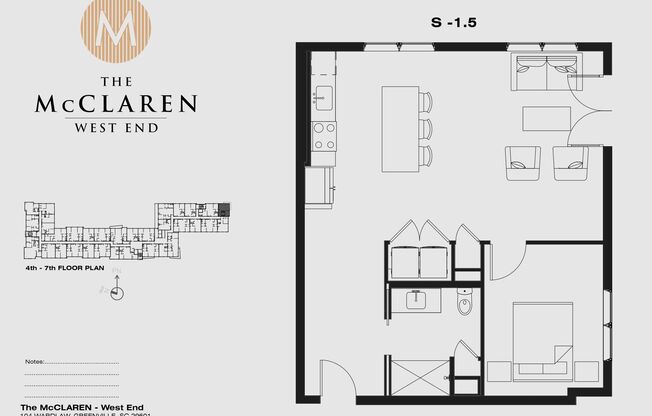 1 bed, 1 bath, 766 sqft, $2,468, Unit 526