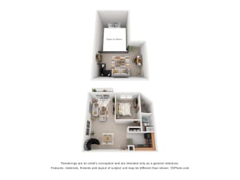 1 bed, 1 bath, 1,150 sqft, $1,463