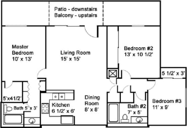 3 beds, 2 baths, 1,106 sqft, $3,108