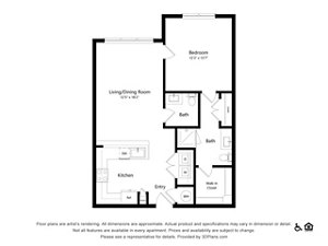1 bed, 1 bath, 836 sqft, $1,850