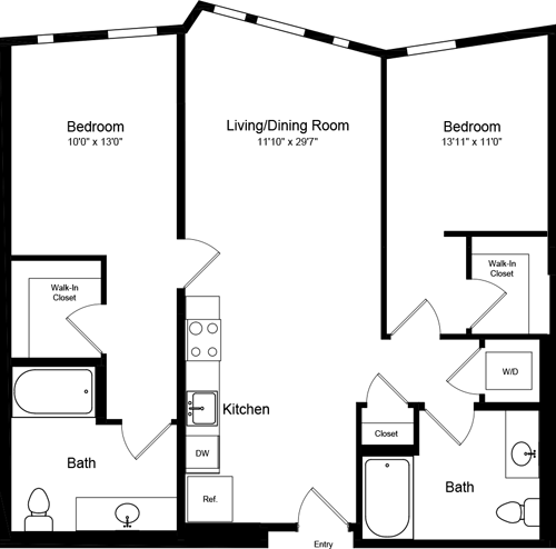 2 beds, 2 baths, 1,028 sqft, $5,950, Unit 649