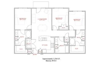 3 beds, 3 baths, 1,336 sqft, $635, Unit 3x3