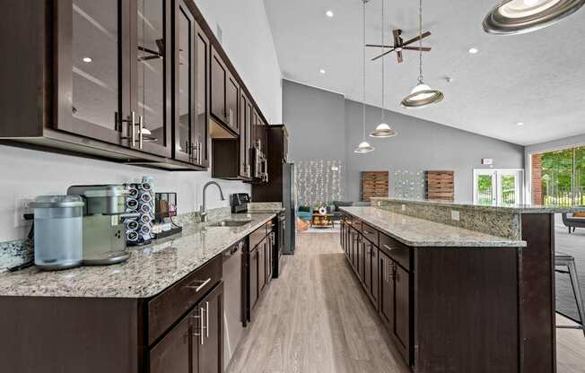 Clubhouse with Coworking Lounge at Dover Hills Apartments in Kalamazoo