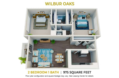 2 beds, 1 bath, 975 sqft, $3,034