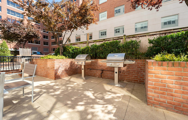 Courtyard with grills