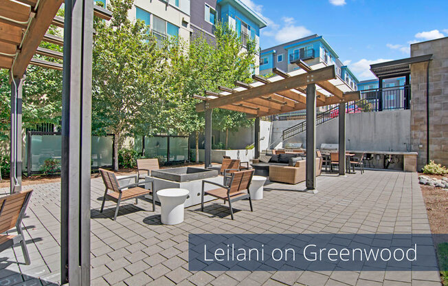 Leilani on Greenwood patio Apartments in Seattle, WA