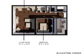 1 bed, 1 bath, 613 sqft, $1,310, Unit 104