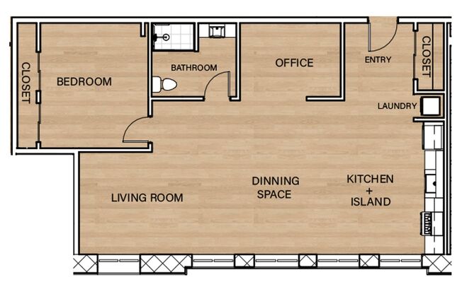 1 bed, 1 bath, 1,050 sqft, $1,950, Unit 2219-028