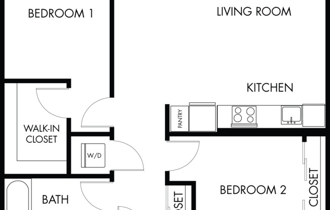 2 beds, 1 bath, 951 sqft, $3,070, Unit 755