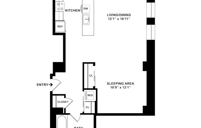 Studio, 1 bath, 671 sqft, $2,115, Unit M-0204
