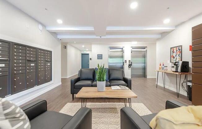 192nd West Lofts Clubhouse Lounge with Mailboxes